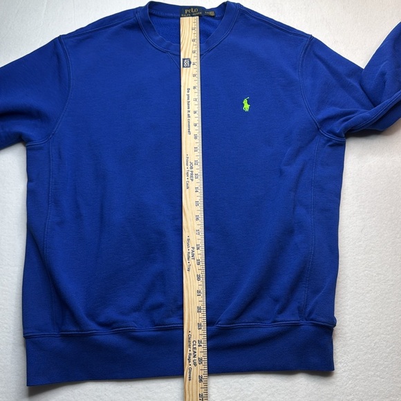 Ralph Lauren Polo Fleece Sweatshirt heritage royal blue men’s size Large L - Picture 10 of 12